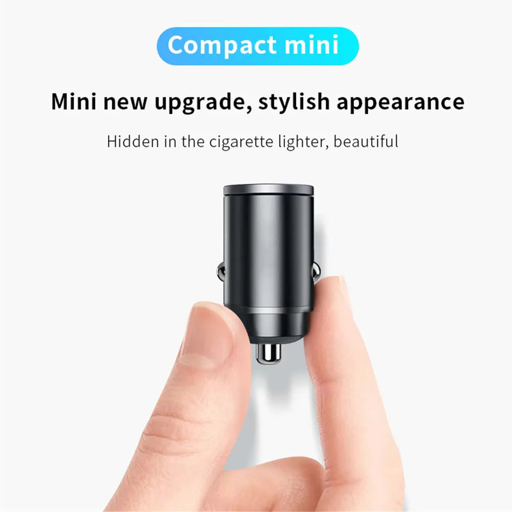 100W USB-C PD Car Charger – Fast Dual Port Quick Charge Adapter
