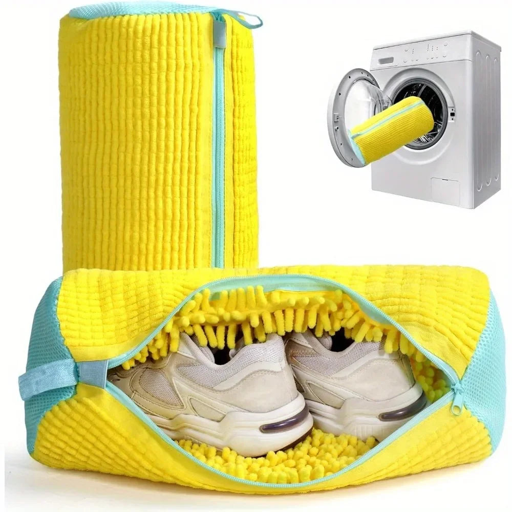 1/2PCS Washing Shoes Bag Cotton Laundry Fluffy Fibers Easily Remove Dirt Washing Bags Anti-Deformation Shoes Clothes Organizer