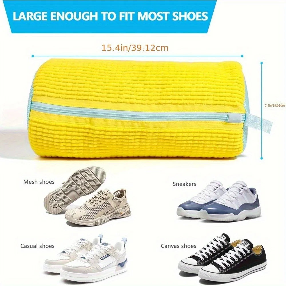 1/2PCS Washing Shoes Bag Cotton Laundry Fluffy Fibers Easily Remove Dirt Washing Bags Anti-Deformation Shoes Clothes Organizer